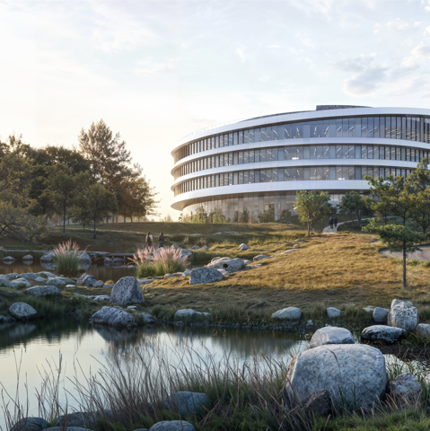 Visualisation by AART Architects of Grundfos’ future headquarters.